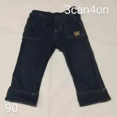 3can4on デニムパンツ くまさん 90