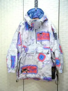 た4●DESCENTE スキースノボウェア 上 S パステル系 ホワイト