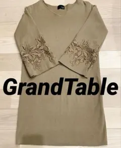 ヤマダヤ GrandTable 袖レース ニットワンピース（訳あり）