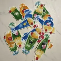 123 クリームソーダ 布シール フレークシール 20枚セット