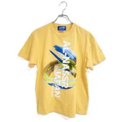 半袖Tシャツ プリントロゴ イエロー M カットソー カジュアル 春夏 ライブ
