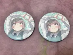 ばっどがーる アニメ化記念原画展 缶バッジ 水鳥水花 2点
