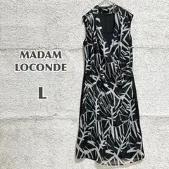 MADAM JOCONDE ノースリーブひざ丈ワンピース（L）大きいサイズ 春夏