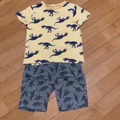 H&M 恐竜柄 Tシャツとショートパンツセット 110/116