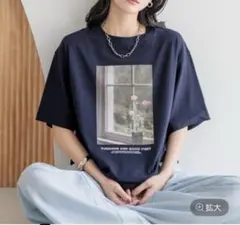 ローリーズファーム　フォトTEE ネイビー