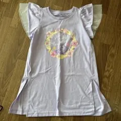 Disney Princess フリル袖 Tシャツ 120 うす紫