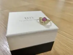 0.5ct ルビー プラチナ K18 YG リング 鑑別付き
