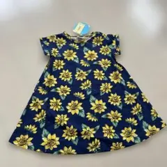 新品、未使用　ひまわり柄　ひまりちゃん　ワンピース