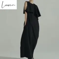 louren asymmetry cape pencil dress Mサイズ