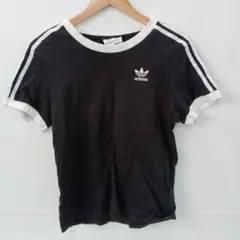 8.26◎S566P◎アディダス◎Tシャツ◎モノクロ◎S