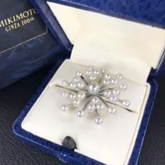 ミキモト MIKIMOTO ブローチ 雪の結晶 楽天市場】ミキモト 雪の結晶モチーフ パール 真珠 ブローチ