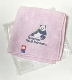 新品　南紀白浜　パンダ刺繍ミニタオル　希少レア　今治パンダタオルハンカチ