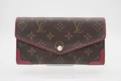 LOUIS VUITTON 二つ折り長財布 ポルトフォイユ サラ モノグラム 赤