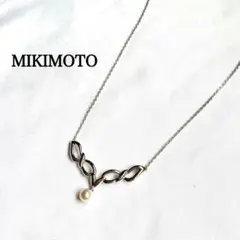 MIKIMOTO ミキモト 1Pパール シルバー ネックレス アクセサリー
