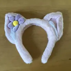 猫耳カチューシャ 花付き ピンク