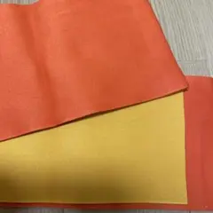半幅帯　和装　浴衣　帯　オレンジ　黄色