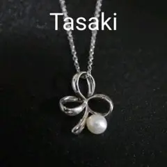 【匿名配送】タサキ 田崎 ネックレス 真珠 クローバー