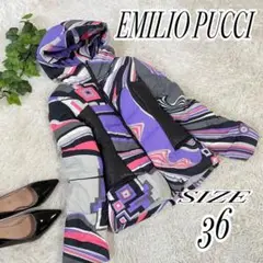 【美品】エミリオプッチ プッチ柄 ダウンジャケット 羊革 サイズ36