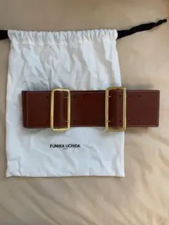 【お値下げ】新品未使用美品 fumika uchida レザー ベルト キドニー お値下げ】新品未使用美品 fumika uchida レザー ベルト