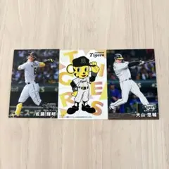 プロ野球チップス2025 阪神タイガース 大山悠輔選手 佐藤輝明選手 トラッキー