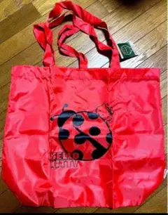 【新品・未使用・タグ・ケース付】エコバッグ てんとう虫キティ2007年