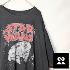 STAR WARS　Tシャツ　オーバーサイズ　ミレニアムファルコン　ブラック