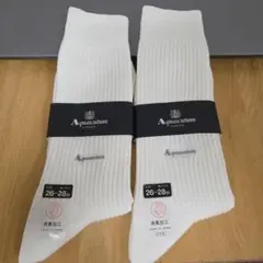 Aquascutum ホワイトソックス 2足セット 26-28cm