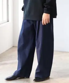 BEAMS ビームス　ワイドパンツ　スラックス　ブラック