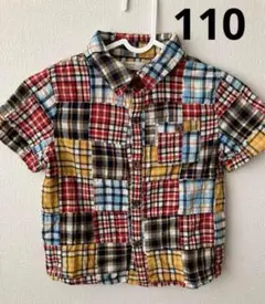 Biquette Club 半袖チェックシャツꕤ︎︎110cmトップスビケットクラブ