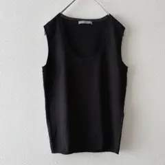 【超美品】theory luxe シルク ノースリーブトップス 40 黒