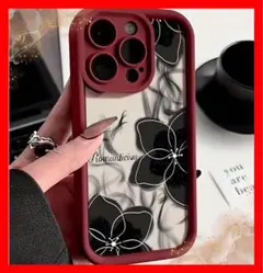 ♡美品♡ iPhone15ケース　可愛い　赤　おしゃれ　軽量　コンパクト　韓国