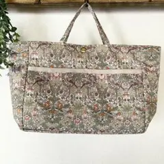 【新品】リバティプリント バッグインバッグ カーキ