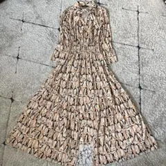 【未使用級✨】コルコバード　ロングワンピース　ボウタイ　ティアード　マキシ丈　S