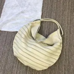 2WAY 大型レザーショルダーバッグL アイボリー
