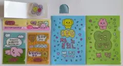 5点セット　チェゴシム　ミニクリアファイル　クリップセット
