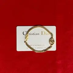 ほぼ未使用 極美品 クリスチャンディオール CD ロゴ チェーン ブレスレット