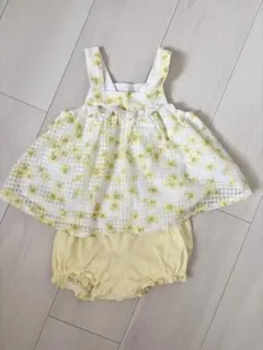 メゾピアノ 花柄 セットアップ 80