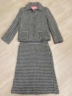 ドレステリア 千鳥格子 スーツ ジャケット 38 スカート 36