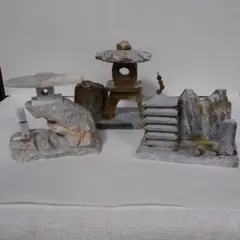 石のミニ灯籠 3点