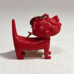 ユニメルキャット キーホルダー 猫 赤 レッド フレンチ