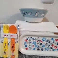ケンタッキー ムーミン マルチボウル　スプーン&フォークセット　プレゼント付き