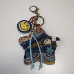 デニムリメイク星型バッグチャーム
