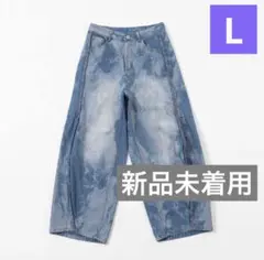 【新品未着用】L harapeco DENIM PANTS ブリーチ ハラペコ