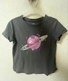 宇宙の惑星スパンコールTシャツ
