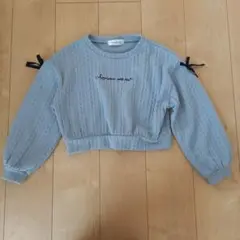 Amour petite fille クロップド長袖カットソー