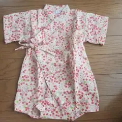 【値下げ】【新品未使用】花柄 ベビー甚平 70サイズ