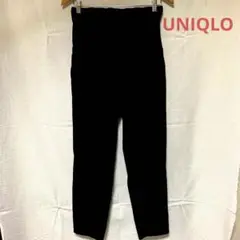 UNIQLO メンズ パンツ ブラック S ウエスト調整可 ウエスト切り替え