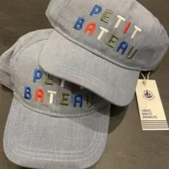 2点セット！新品　PETIT BATEAU 刺繍ロゴ キャップ プチバトー