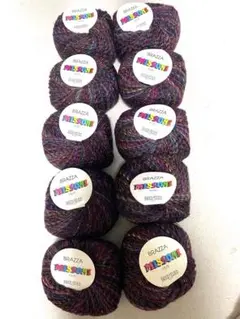 BRAZZA マルチカラー毛糸 50g 10玉セット
