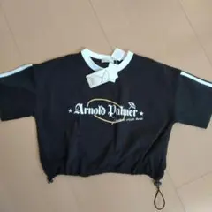 【新品】Arnold Palmer クロップドTシャツ 黒 半袖　150cm